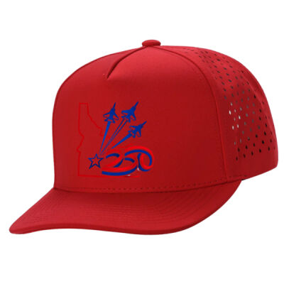 Retro Red-Laser Mesh Hat Silver Wings America 250 Hat Thumbnail