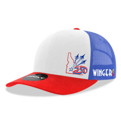Red White Blue Silver Wings America 250 Hat Thumbnail