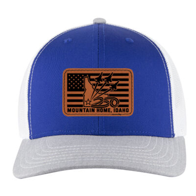 Laser Leather Patch-Air Show 250 On Otto 6 panel multiple color choices Thumbnail